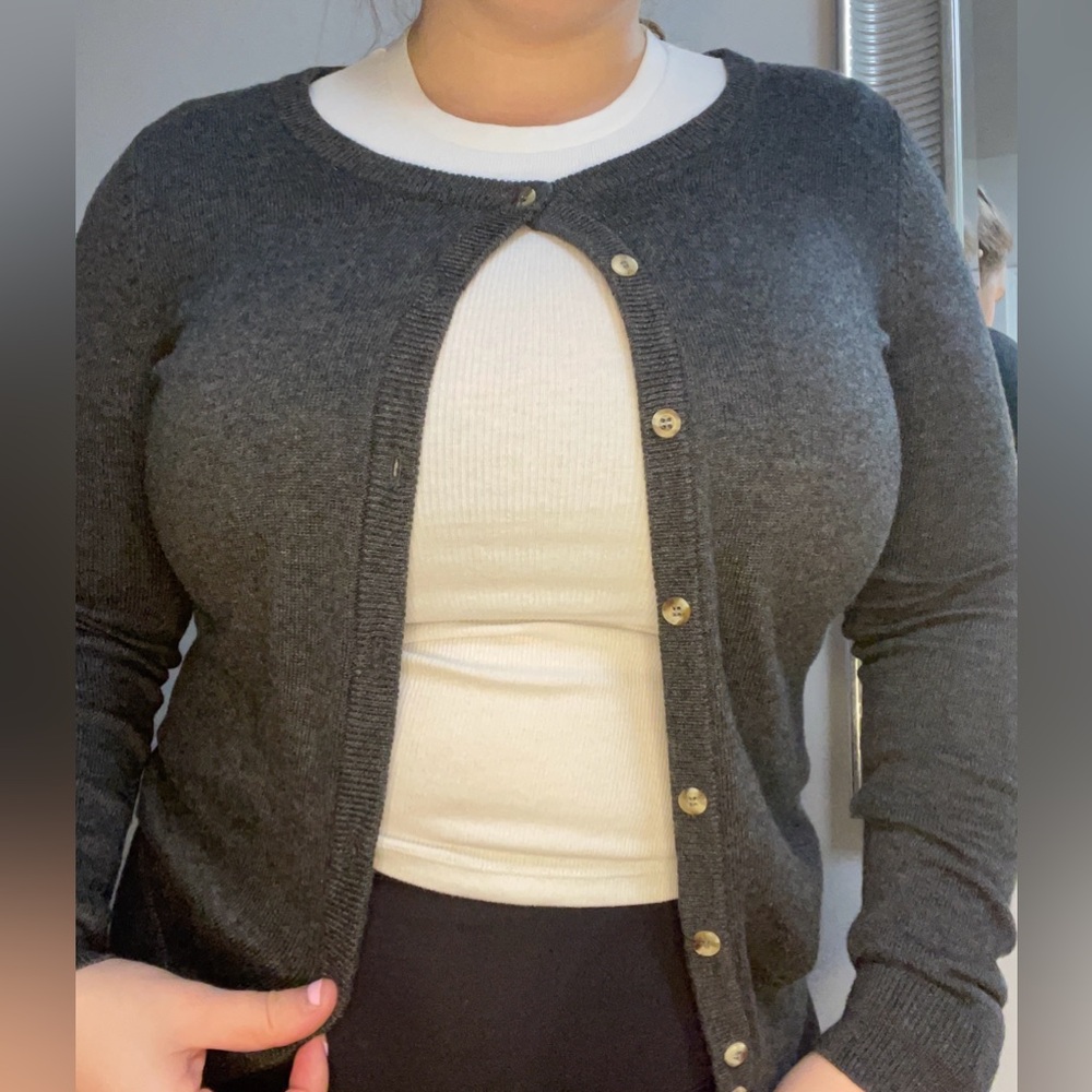 RW & Co size small dark grey cardigan